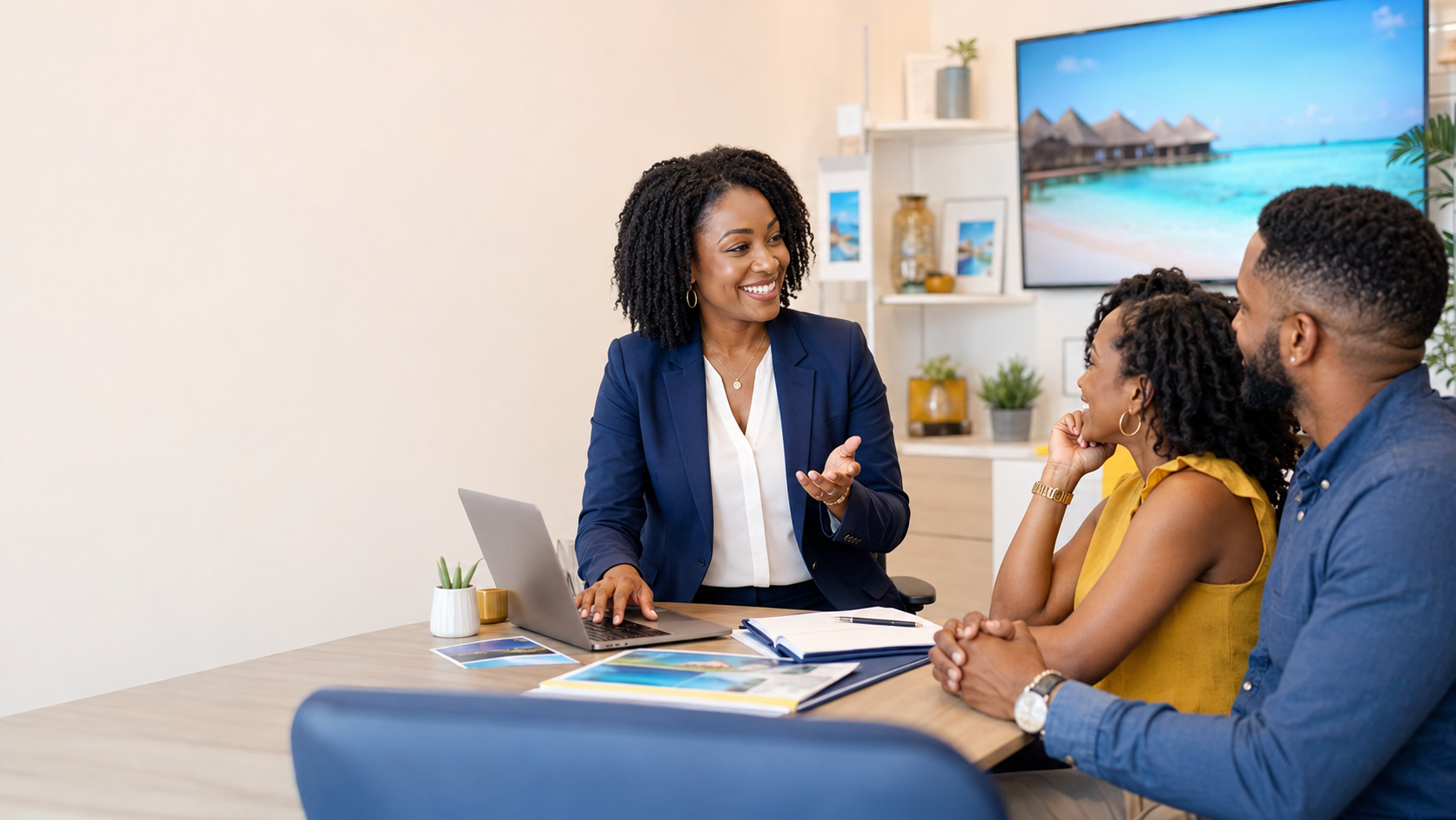 Travel advisor providing personal support